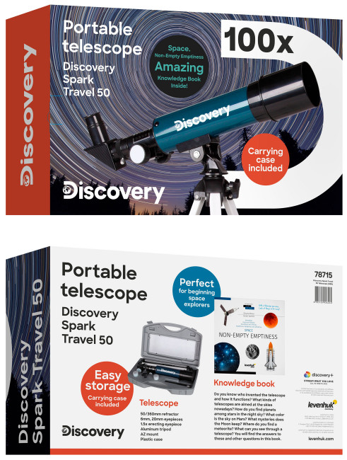 Телескоп Discovery Spark Travel 50 с книгой