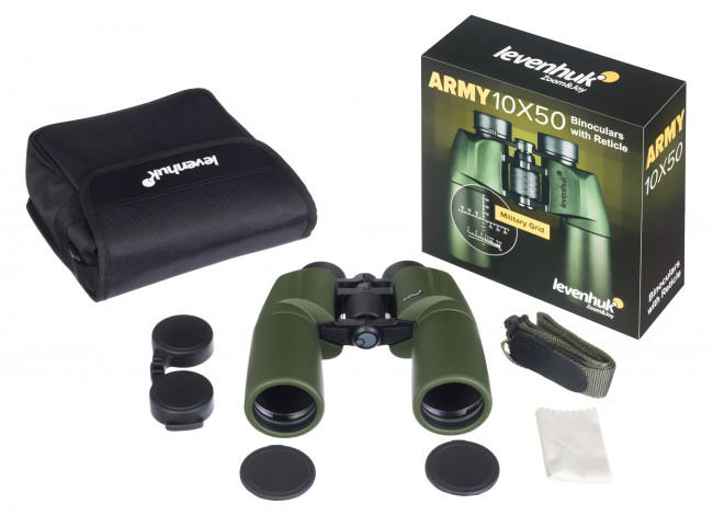 Бинокль Levenhuk Army 10x50 с сеткой Бинокль Levenhuk Army 10x50 с сеткой