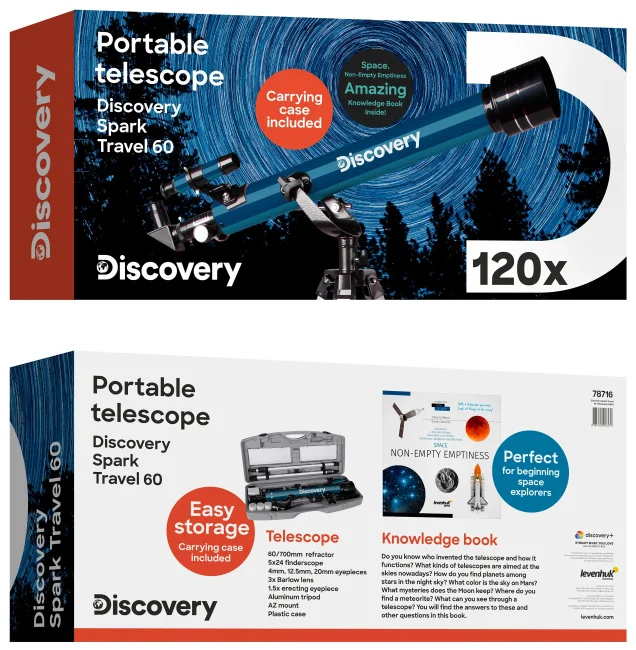 Телескоп Discovery Spark Travel 60 с книгой Телескоп Discovery Spark Travel 60 с книгой