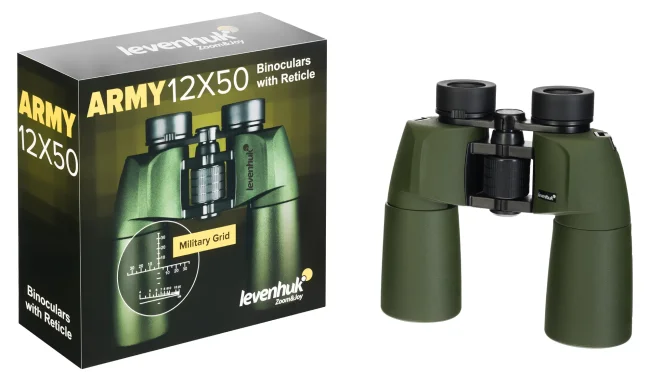 Бинокль Levenhuk Army 12x50 с сеткой Бинокль Levenhuk Army 12x50 с сеткой