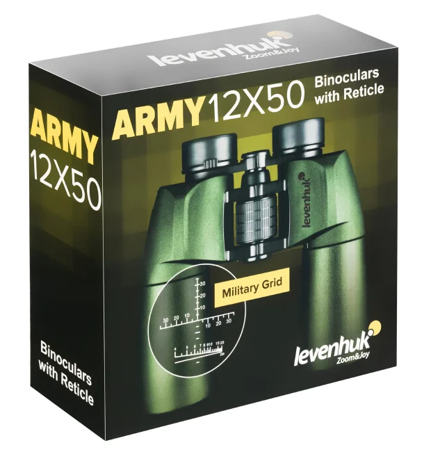 Бинокль Levenhuk Army 12x50 с сеткой Бинокль Levenhuk Army 12x50 с сеткой