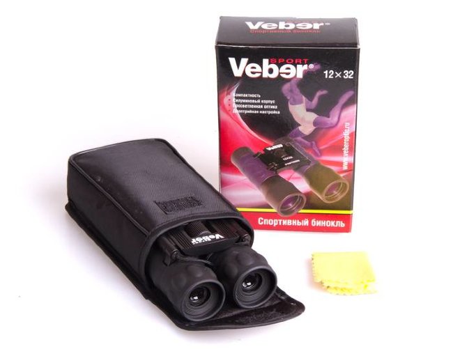 Бинокль Veber Sport БН 12x32 черный Бинокль Veber Sport БН 12x32 черный