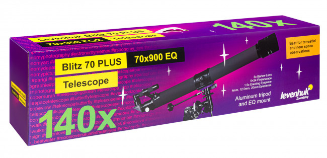 Телескоп Levenhuk Blitz 70 PLUS Телескоп Levenhuk Blitz 70 PLUS