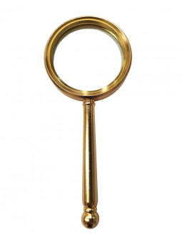 Лупа ручная круглая 7х-60мм для чтения металлическая YT80762