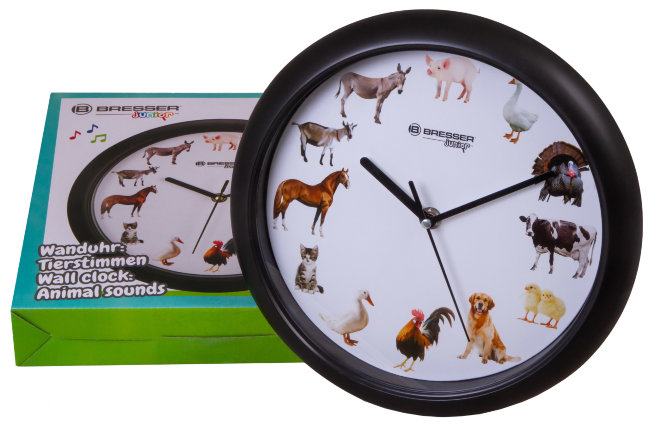 Часы настенные Bresser Junior, 25 см, с животными Часы настенные Bresser Junior, 25 см, с животными