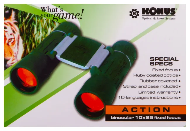 Бинокль Konus Action 10x25 FF Бинокль Konus Action 10x25 FF
