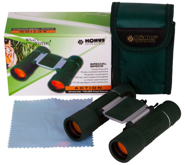 Бинокль Konus Action 10x25 FF Бинокль Konus Action 10x25 FF