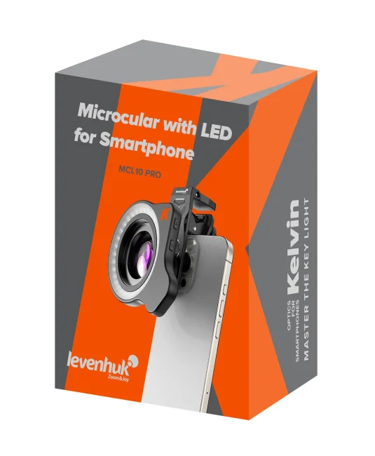 Микрокуляр для телефона с подсветкой Levenhuk Kelvin MCL10 PRO Микрокуляр для телефона с подсветкой Levenhuk Kelvin MCL10 PRO
