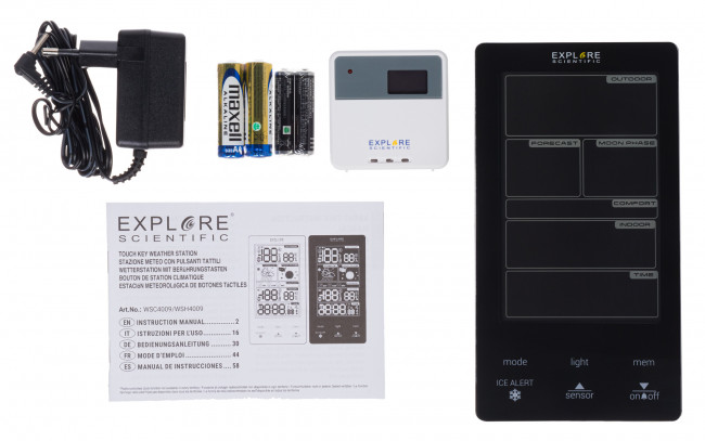 Метеостанция Explore Scientific Classic с цветным дисплеем, черная