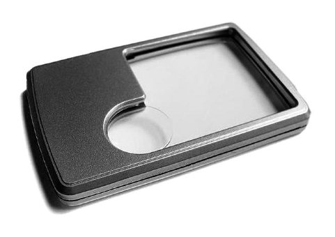 Лупа карманная 3x/6x для чтения с подсветкой (1 LED, серебристая) Kromatech MG4B-3