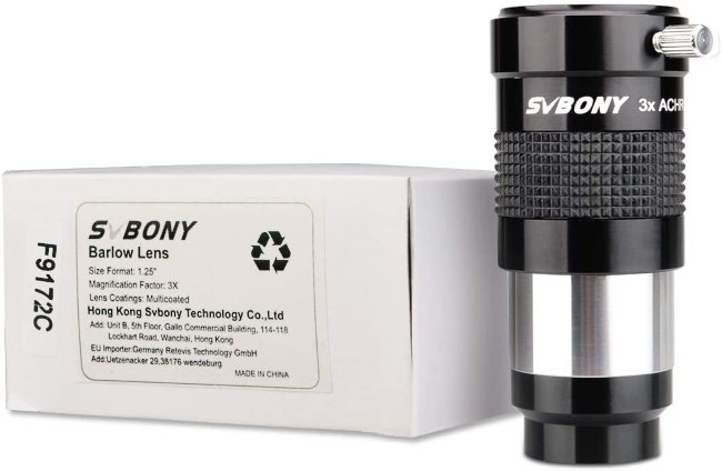 Линза Барлоу SVBONY 3х, 1,25", ахроматическая