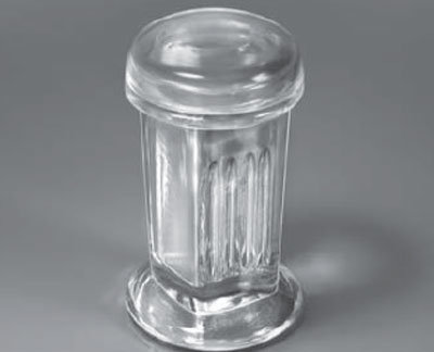 Емкость стеклянная, 32х32х86мм на 5 стекол вертикально