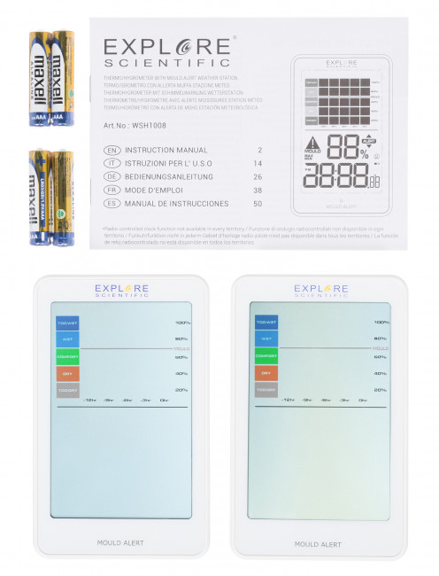 Гигрометр Explore Scientific Mould Alert, белый (2 шт.)