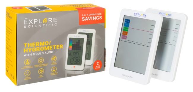 Гигрометр Explore Scientific Mould Alert, белый (2 шт.)
