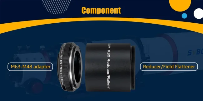 Редуктор фокуса SVBONY 2", 0.8x для 122F7ED Редуктор фокуса SVBONY 2", 0.8x для 122F7ED