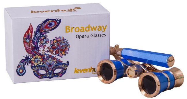 Театральный бинокль-лорнет Levenhuk Broadway 325L Blue Wave Театральный бинокль-лорнет Levenhuk Broadway 325L Blue Wave