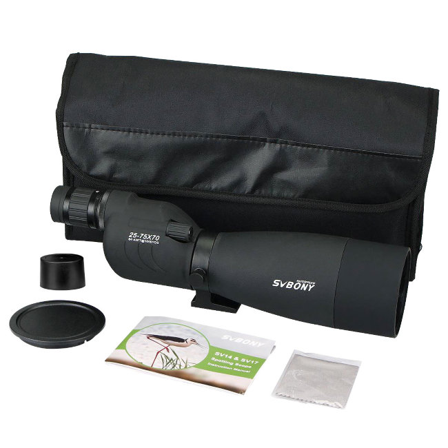 Зрительная труба SVBONY 25-75х70 с прямым изображением (F9326A)