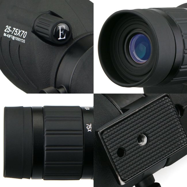 Зрительная труба SVBONY 25-75х70 с прямым изображением (F9326A)