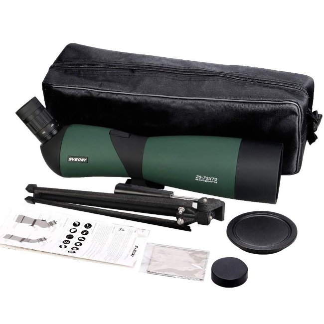 Зрительная труба SVBONY 25-75x70 (SV403) на штативе