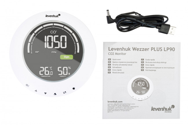 Детектор углекислого газа Levenhuk Wezzer PLUS LP90 Детектор углекислого газа Levenhuk Wezzer PLUS LP90