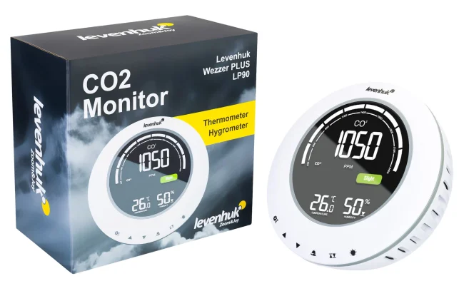Детектор углекислого газа Levenhuk Wezzer PLUS LP90 Детектор углекислого газа Levenhuk Wezzer PLUS LP90