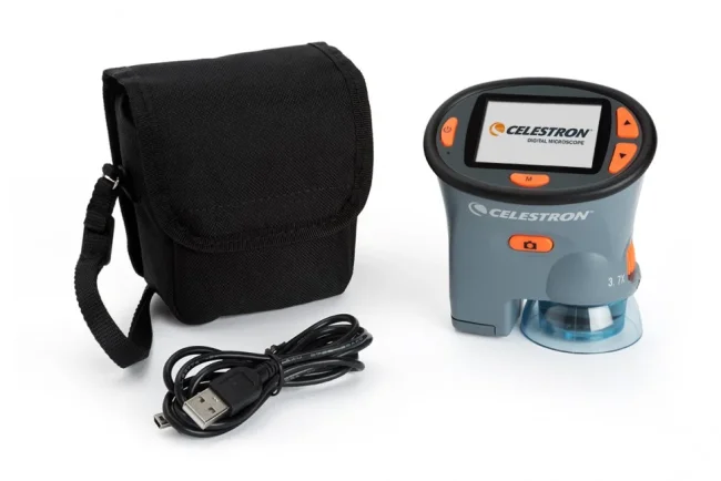 Портативный цифровой микроскоп Celestron с LCD-экраном Портативный цифровой микроскоп Celestron с LCD-экраном