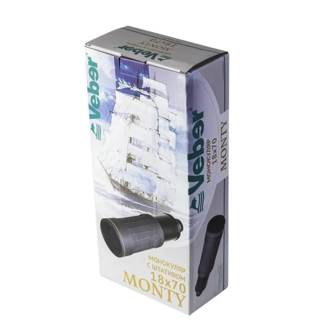 Монокуляр Veber Monty 18x70 BR черный Монокуляр Veber Monty 18x70 BR черный