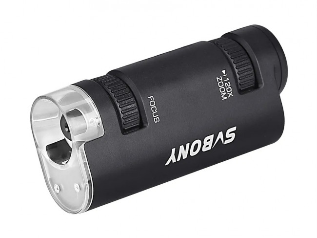 Портативный микроскоп SVBONY SV603 60-120x (чёрный)
