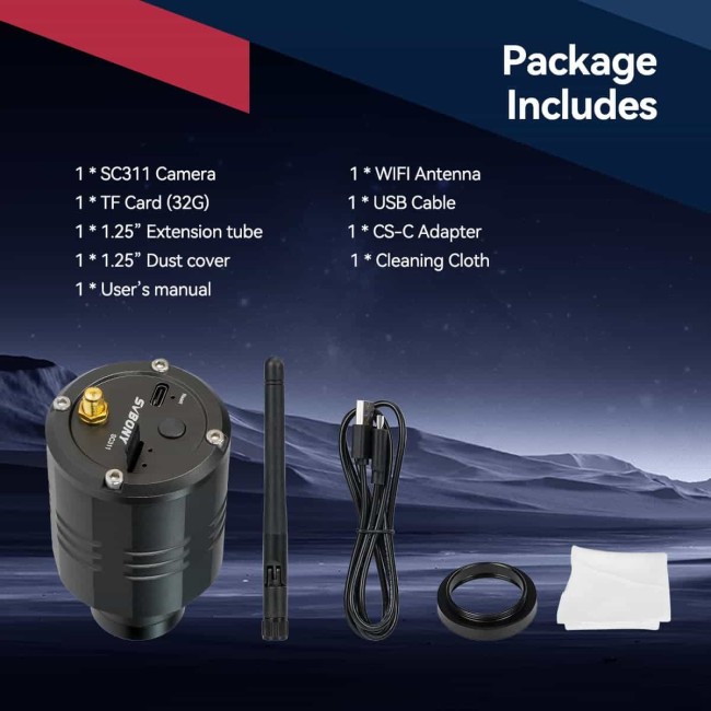 Астрономическая камера SVBONY 2 Мпикс (SC311) Wi-Fi