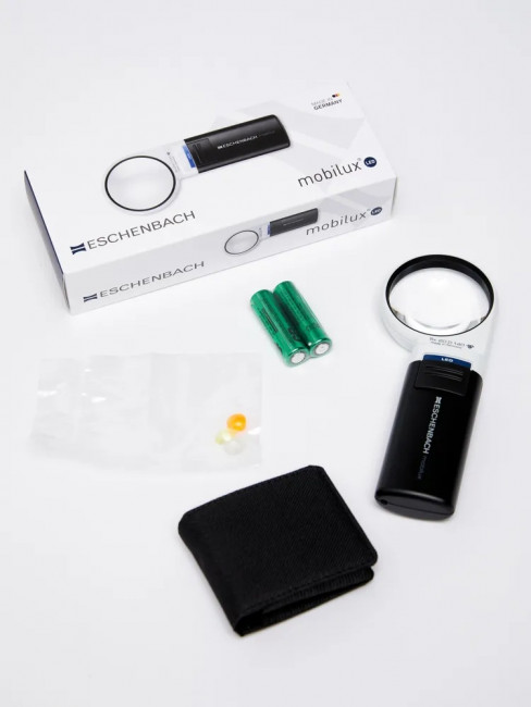 Лупа асферическая Eschenbach mobilux LED, 58 мм, 5.0х Лупа асферическая Eschenbach mobilux LED, 58 мм, 5.0х