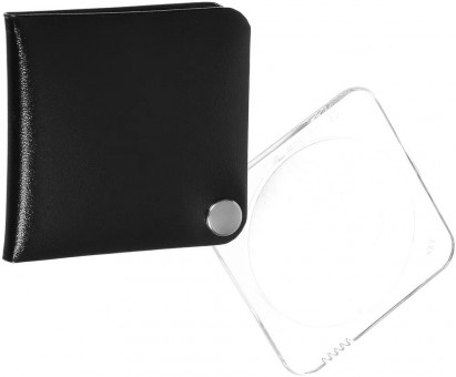 Лупа карманная Eschenbach classic, 60x60 мм, 3.5х, чёрная