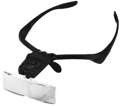 Лупа налобная 3.5x (очки) с подсветкой (2 LED) Kromatech MG9892B