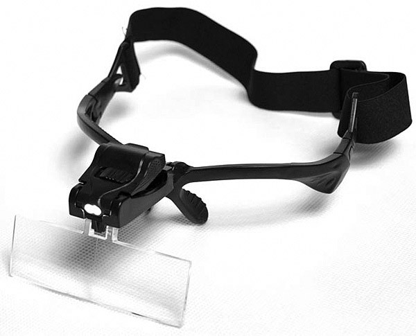 Лупа налобная 3.5x (очки) с подсветкой (2 LED) Kromatech MG9892B