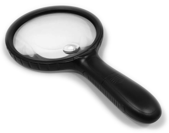 Лупа ручная круглая с подсветкой 10/30х-130мм (4 LED) Kromatech YT-130