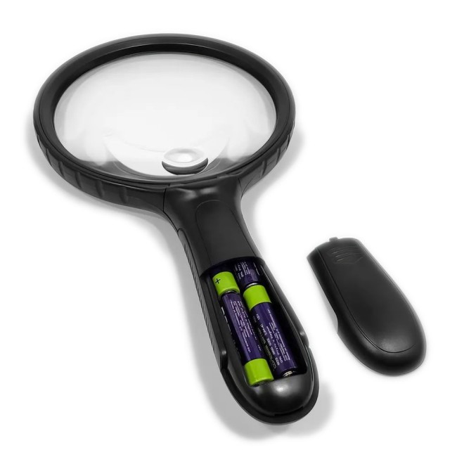 Лупа ручная круглая с подсветкой 10/30х-130мм (4 LED) Kromatech YT-130