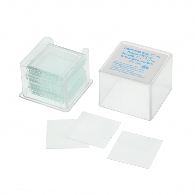 Стекло покровное Микромед 0,17 мм (100шт.) Стекло покровное Микромед 0,17 мм (100шт.)