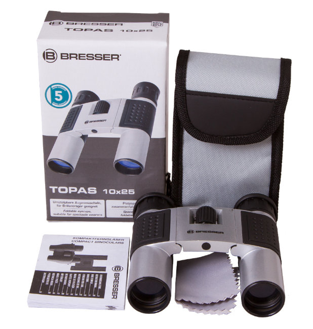 Бинокль Bresser Topas 10x25 Silver Бинокль Bresser Topas 10x25 Silver