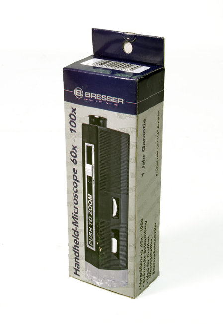 Микроскоп портативный Bresser 60x-100x с подсветкой