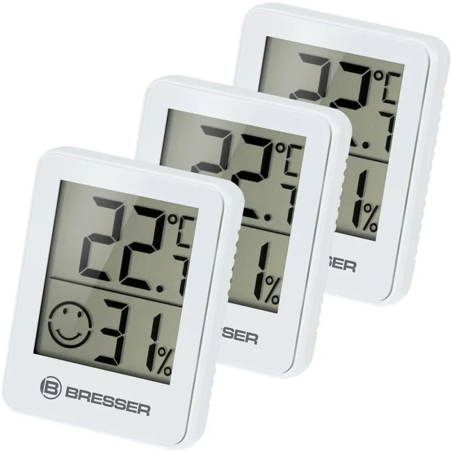Гигрометр и термометр Bresser Temeo Hygro, набор 3 шт., белый Гигрометр и термометр Bresser Temeo Hygro, набор 3 шт., белый