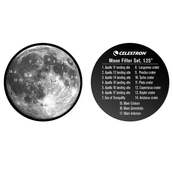 Набор лунных фильтров Celestron, 1,25" Набор лунных фильтров Celestron, 1,25"