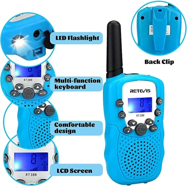 Рация Retevis Walkie-Talkie RT388 пара (светло-синяя) Рация Retevis Walkie-Talkie RT388 пара (светло-синяя)