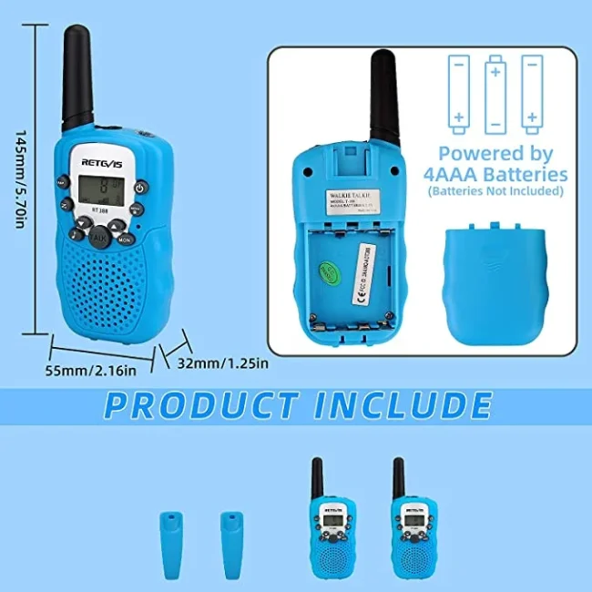 Рация Retevis Walkie-Talkie RT388 пара (светло-синяя) Рация Retevis Walkie-Talkie RT388 пара (светло-синяя)