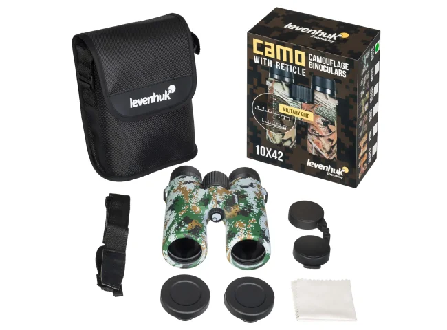 Бинокль Levenhuk Camo Dots 10x42 с сеткой Бинокль Levenhuk Camo Dots 10x42 с сеткой