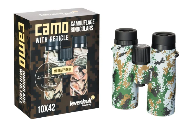 Бинокль Levenhuk Camo Dots 10x42 с сеткой Бинокль Levenhuk Camo Dots 10x42 с сеткой