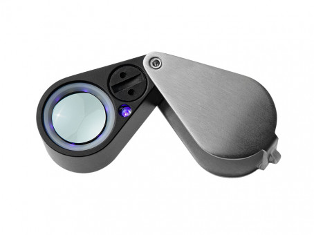 Лупа складная Veber 10х, 21 мм, с подсветкой (7802)