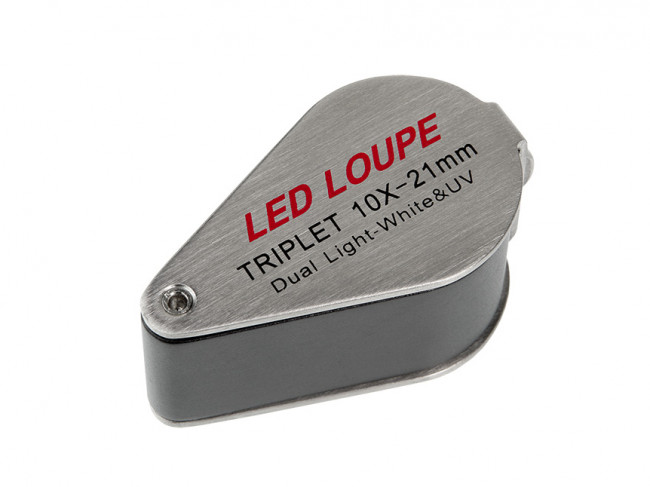 Лупа складная Veber 10х, 21 мм, с подсветкой (7802)