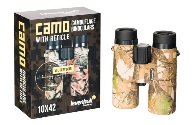 Бинокль Levenhuk Camo Pine 10x42 с сеткой Бинокль Levenhuk Camo Pine 10x42 с сеткой