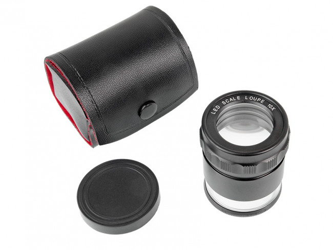 Лупа Veber 7175 измерительная с подсветкой (10х, 28мм)