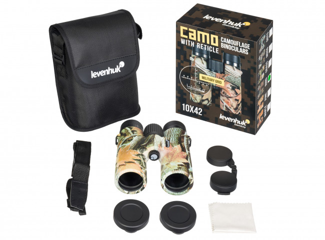 Бинокль Levenhuk Camo Rind 10x42 с сеткой Бинокль Levenhuk Camo Rind 10x42 с сеткой