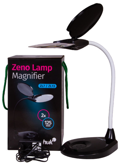 Лупа-лампа Levenhuk Zeno Lamp ZL7, черная Лупа-лампа Levenhuk Zeno Lamp ZL7, черная
